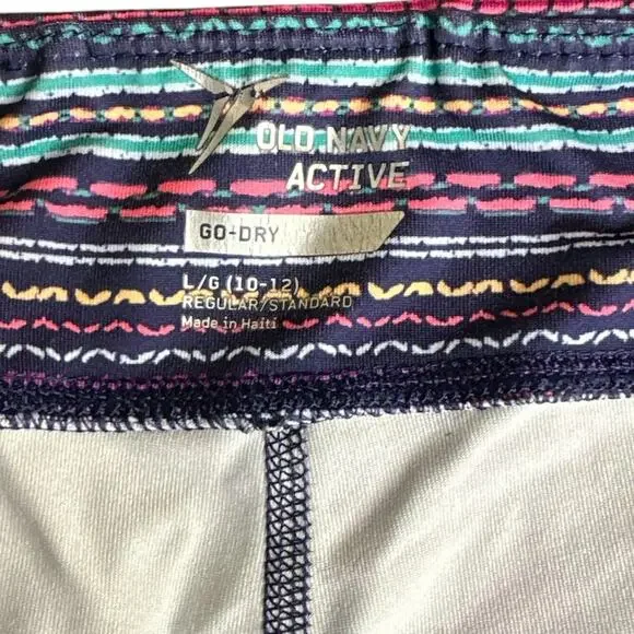 Old Navy Active Girls L 10-12 Athletic Shorts Dance Gym Cheer Navy Pink Purple - Picture 5 of 7